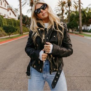 Free People Melrose Vegan Leather Jacket S
